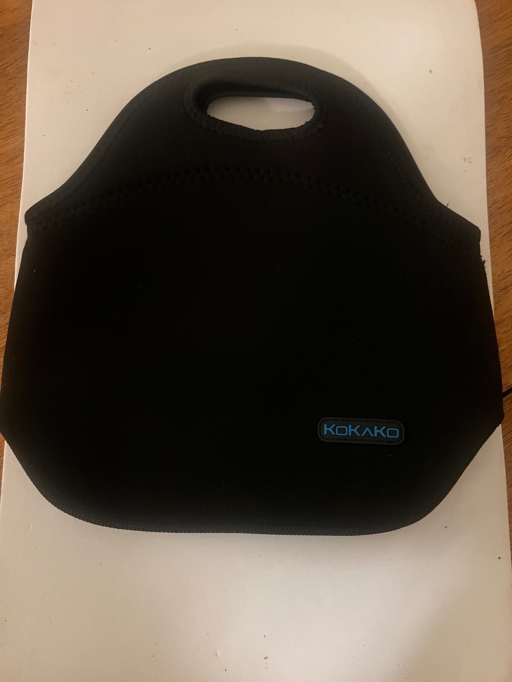 Kokako lunch bag black with blue inside